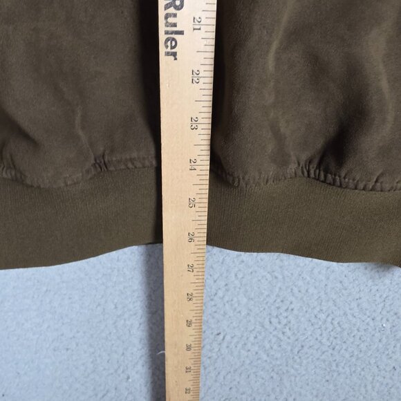Zero Restriction Sweater Mens Medium Brown 1/4 button Golf Outerwear Suede VTG - Picture 8 of 12
